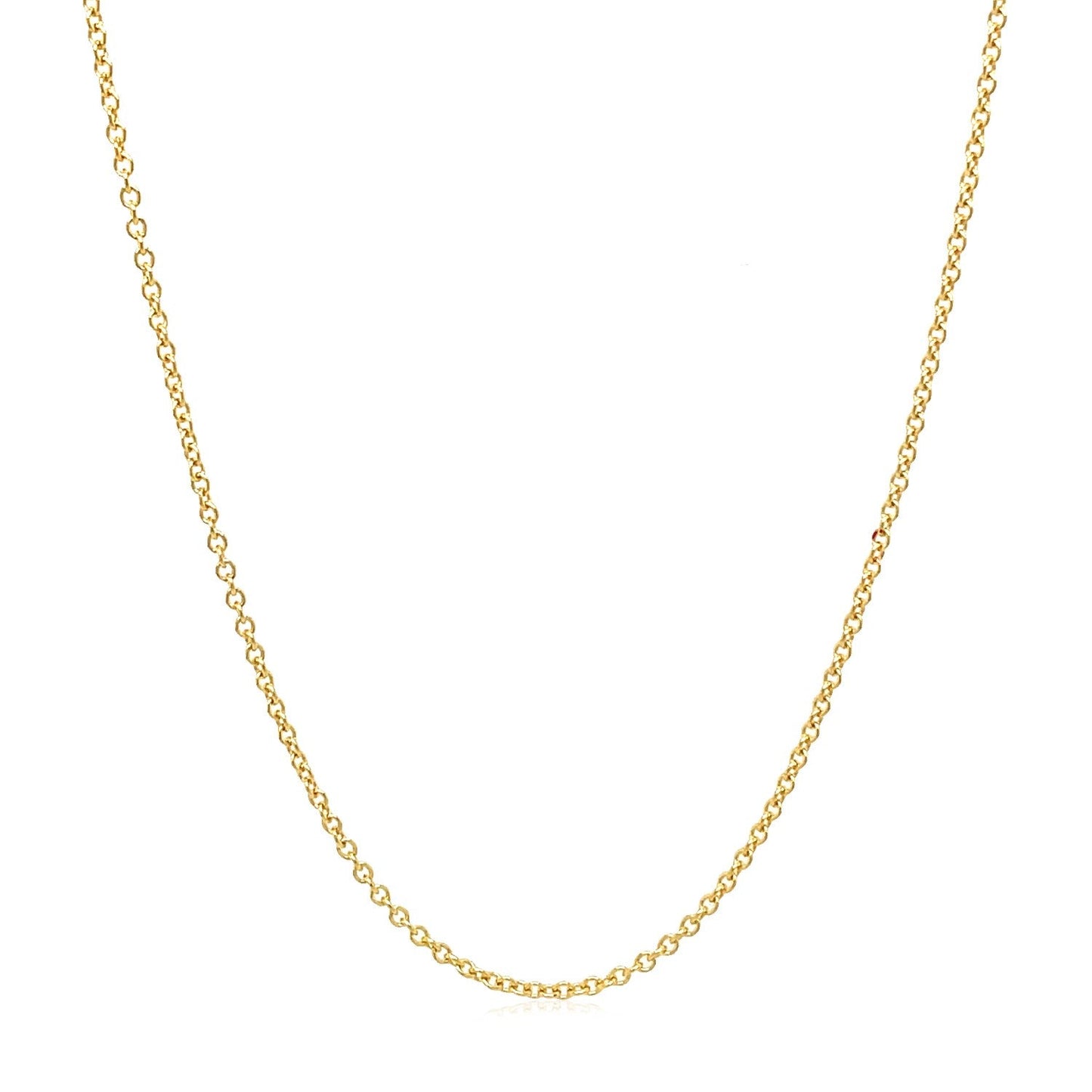 14k Yellow Gold Round Cable Link Chain (1.30 mm)