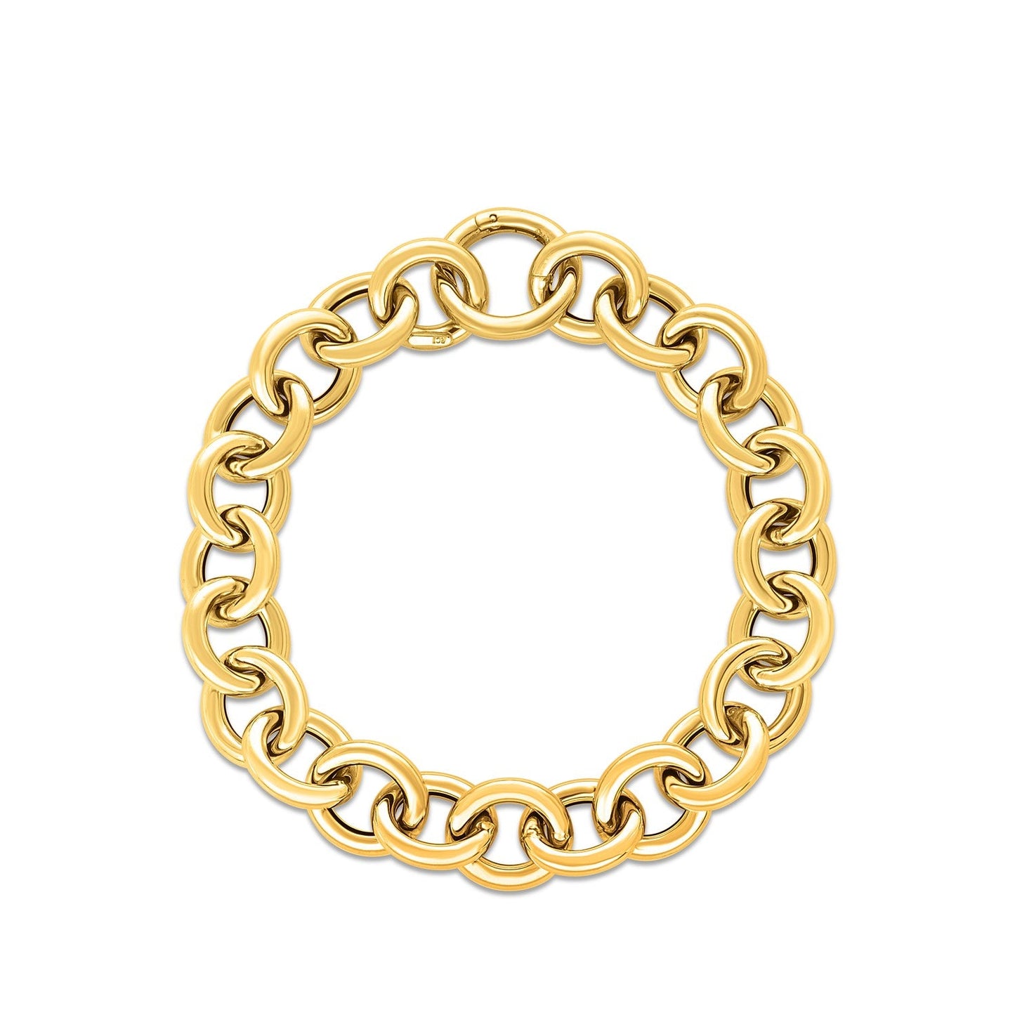 14k Yellow Gold Round Link Bracelet (11.60 mm)