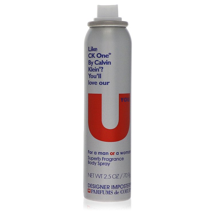 Designer Imposters U You by Parfums De Coeur Deodorant Body Spray (Unisex Tester) 2.5 oz for Women