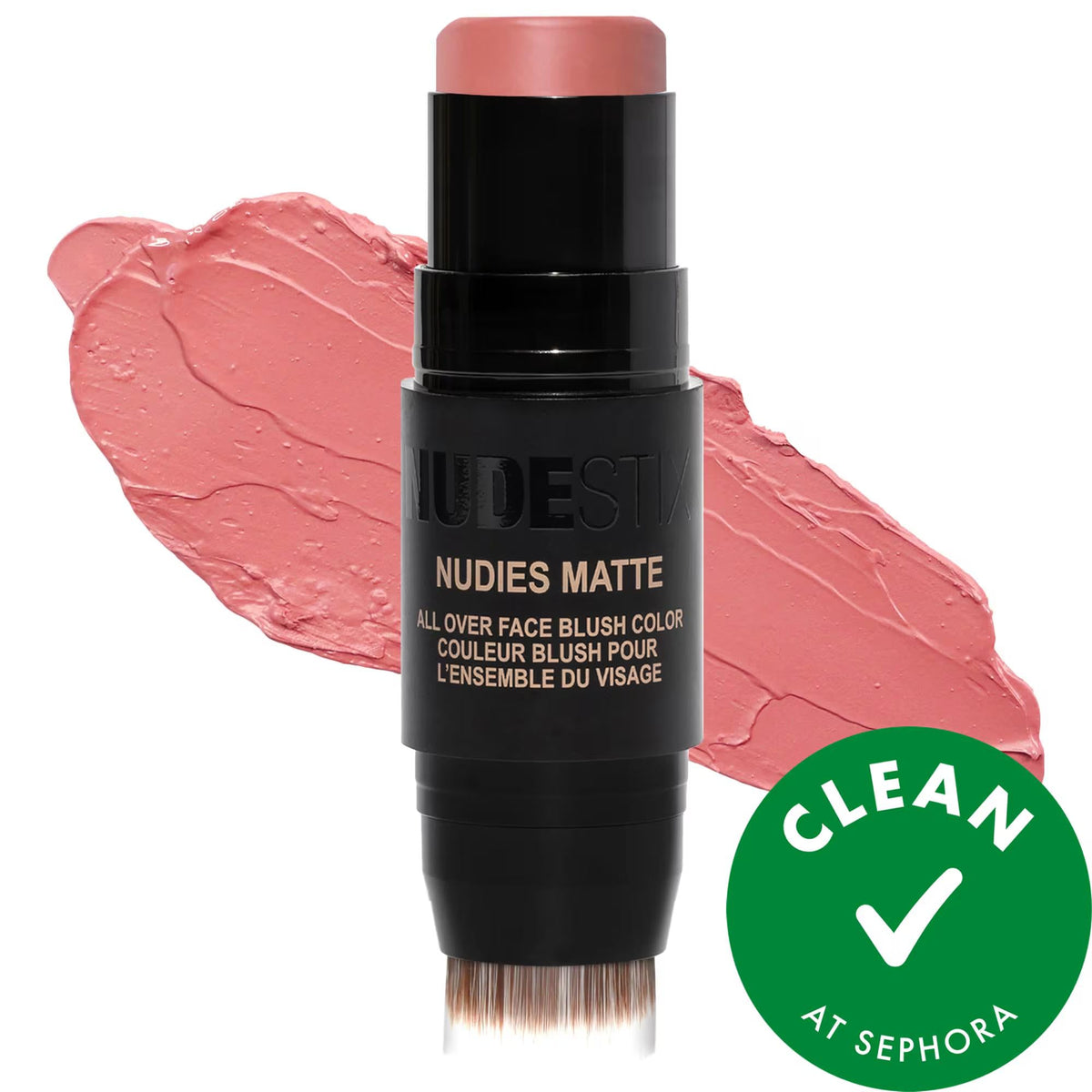 Nudies Cream Blush Stick - Natural Matte Color, Vegan & Hypoallergenic Multi-Tasking Makeup