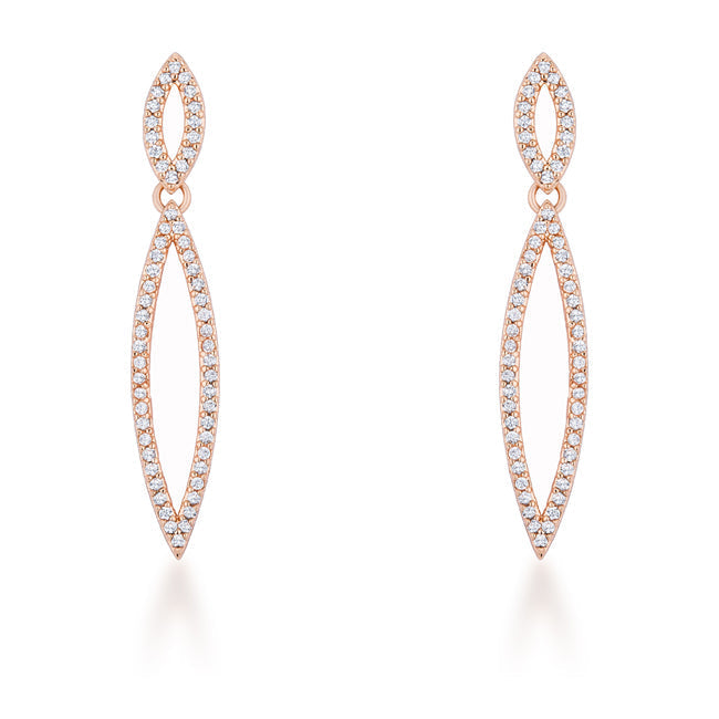 Avera Sara 1.2ct CZ Delicate Double Teardrop Drop Earrings