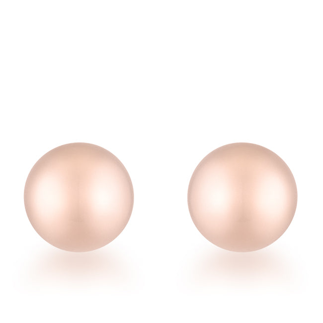 Avera Sphere Stud Earrings in Soft Pink