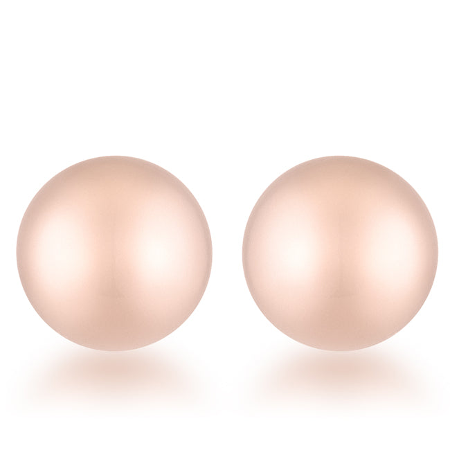 Avera Sphere Stud Earrings in Soft Pink