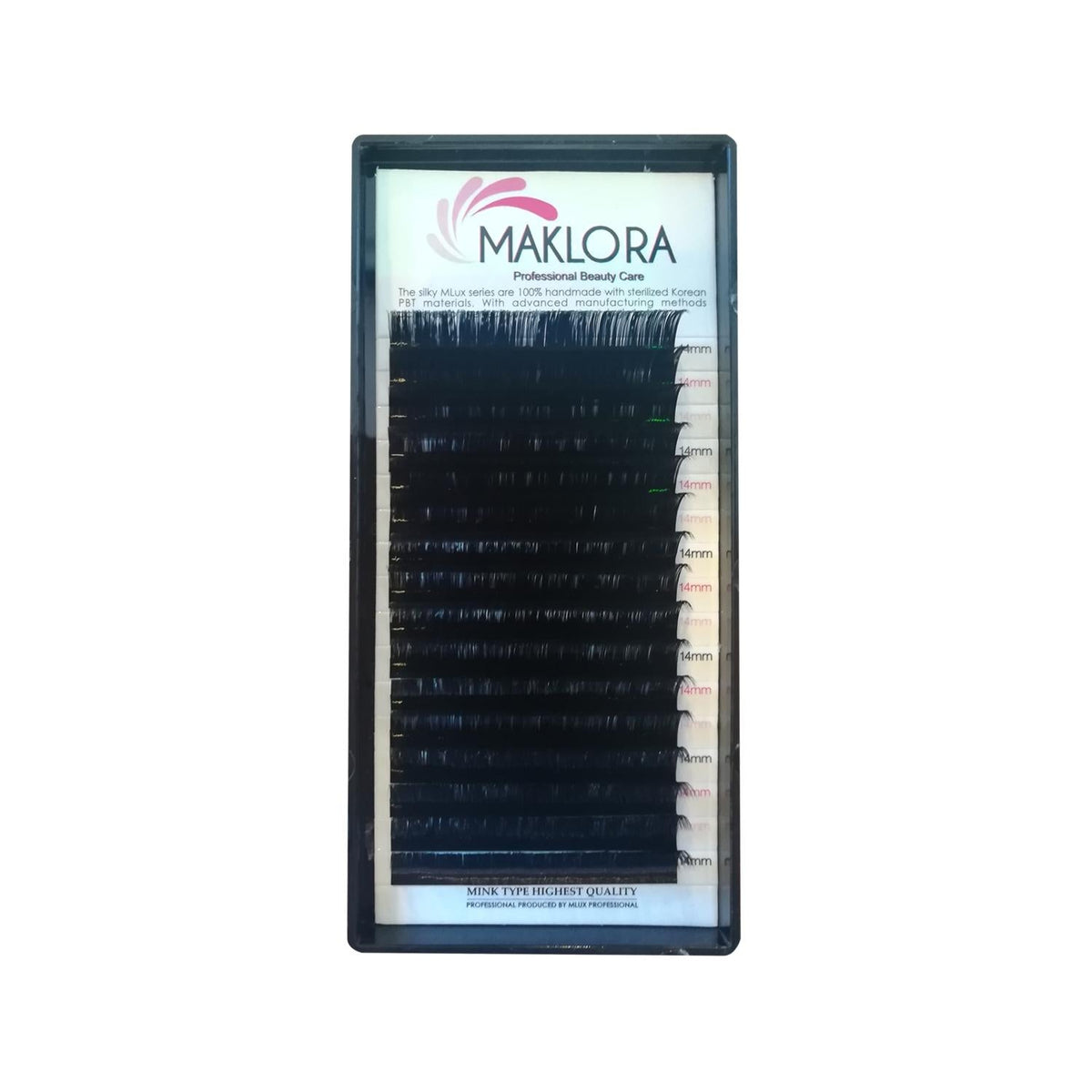 Maklora Silk False Eyelashes C Curl 0.07 Thickness 14mm Length - Enhance Your Natural Beauty