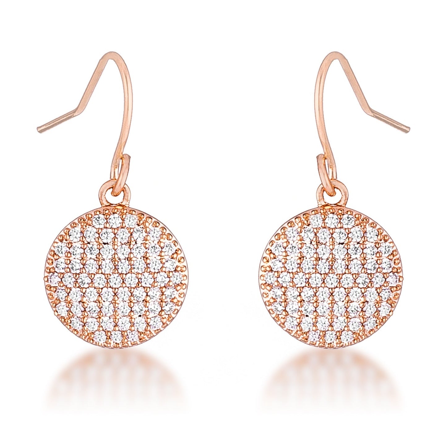 Avera .6 Ct Elegant Cubic Zirconia Plated Disk Earrings
