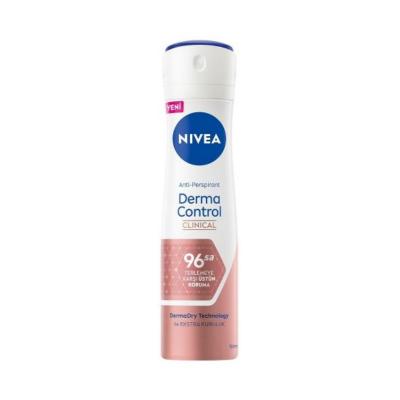 Nivea Derma Control Clinical Deodorant Spray: 96 Hour Protection for Excessive Sweating & Sensitive Skin - Long Lasting Odor Control