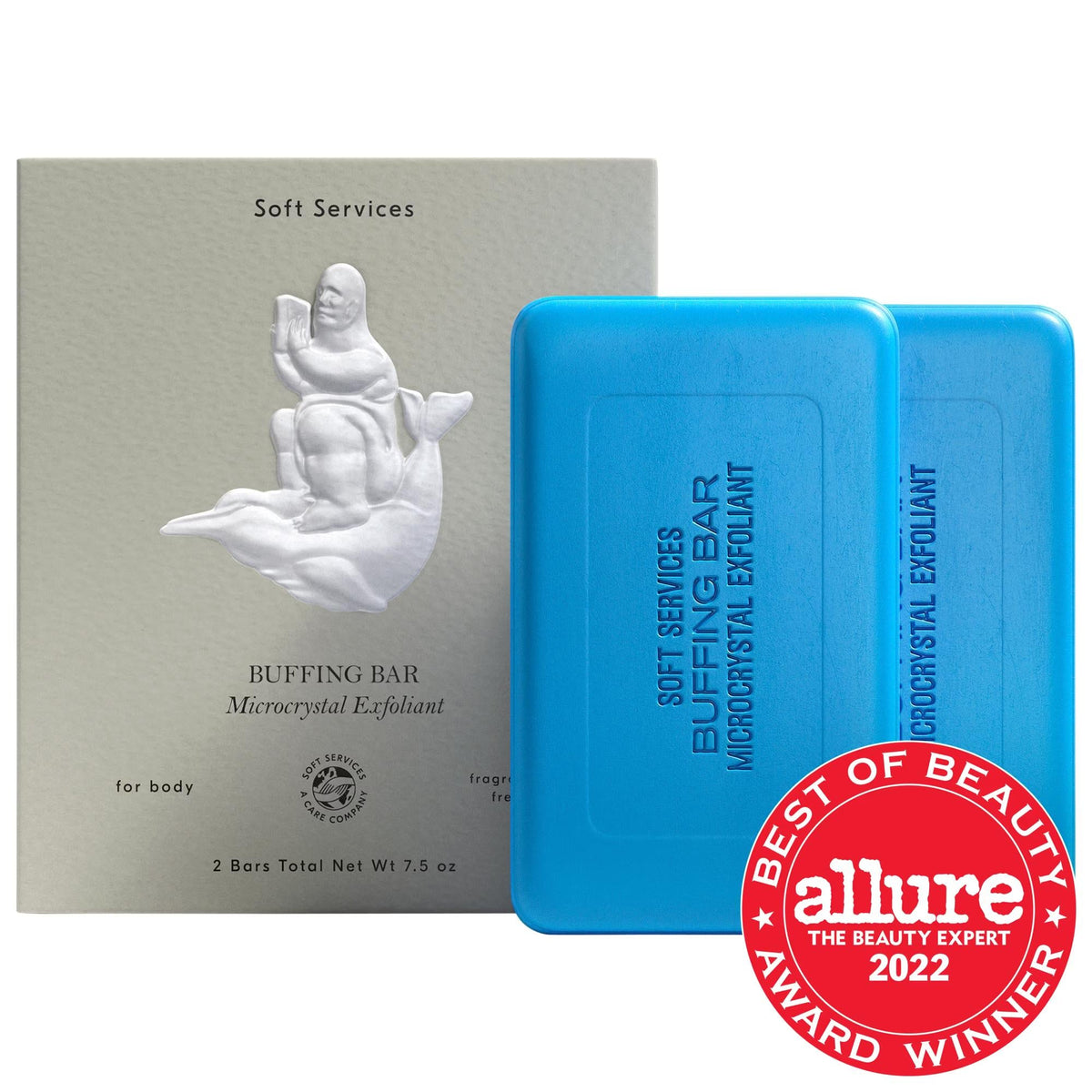 Buffalo Exfoliating Body Bar for KP and Ingrown Hair - 2 Pack, Natural Skincare, Chemical-Free, Smooth Dry Bumpy Skin