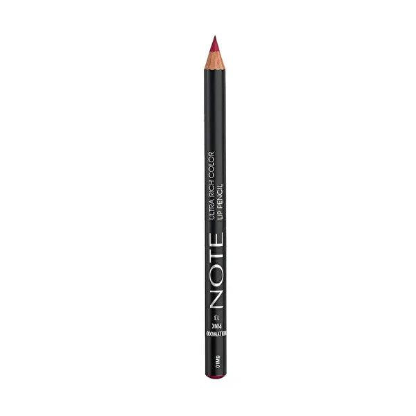 Note Ultra Rich Color Lip Liner 13 Hollywood Pink - Precise Lip Liner for Full Lips