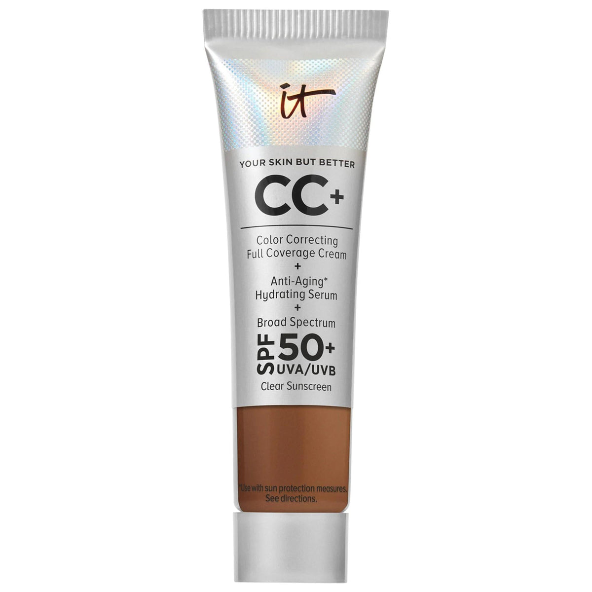 IT Cosmetics CC+ Cream: Full Coverage Foundation, SPF 50+, Hydrating Anti-Aging, Color Correcting - Achieve Flawless, Radiant Skin.
