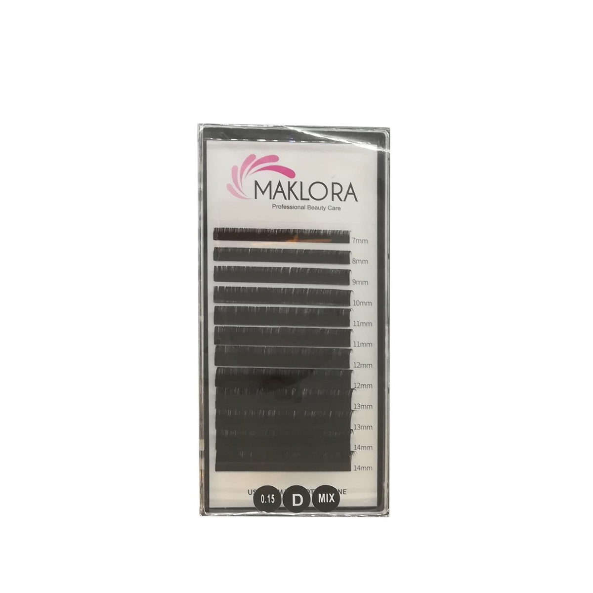 Maklora False Eyelashes Volume Silk D Curl 0.07 Thickness Mix Length 7-15mm