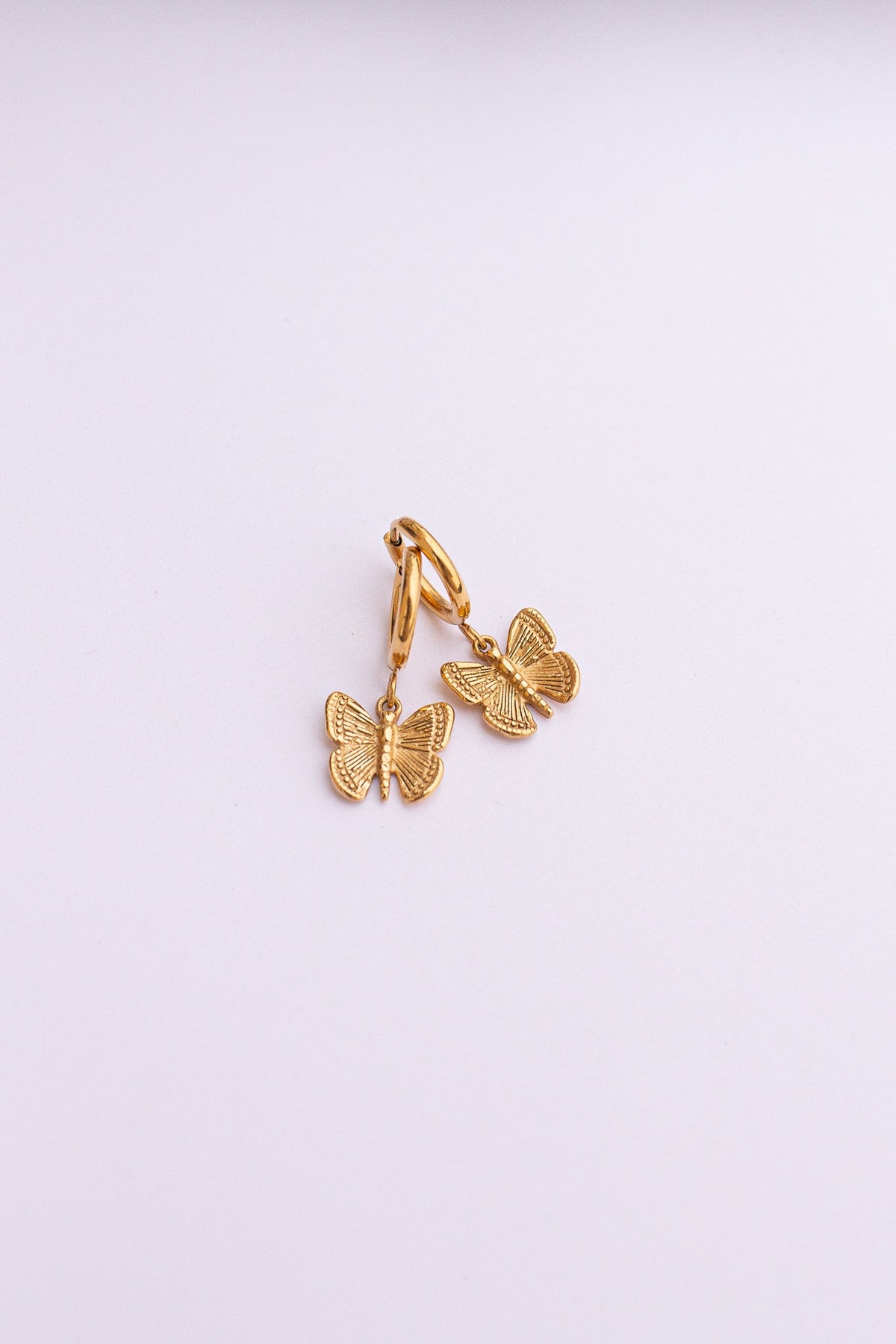 Butterfly Huggie Hoop
