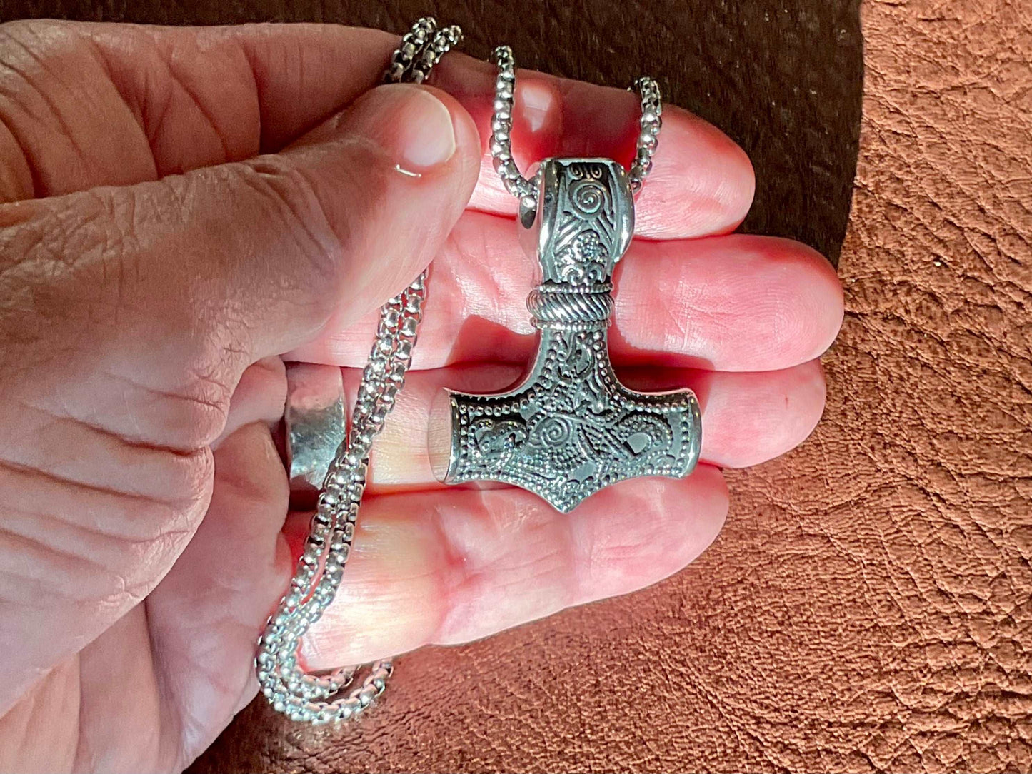 Hammer of Thor Viking Celtic Irish Knot Crucifix Waterproof Hypoallergenic Vintage Odin Valknut