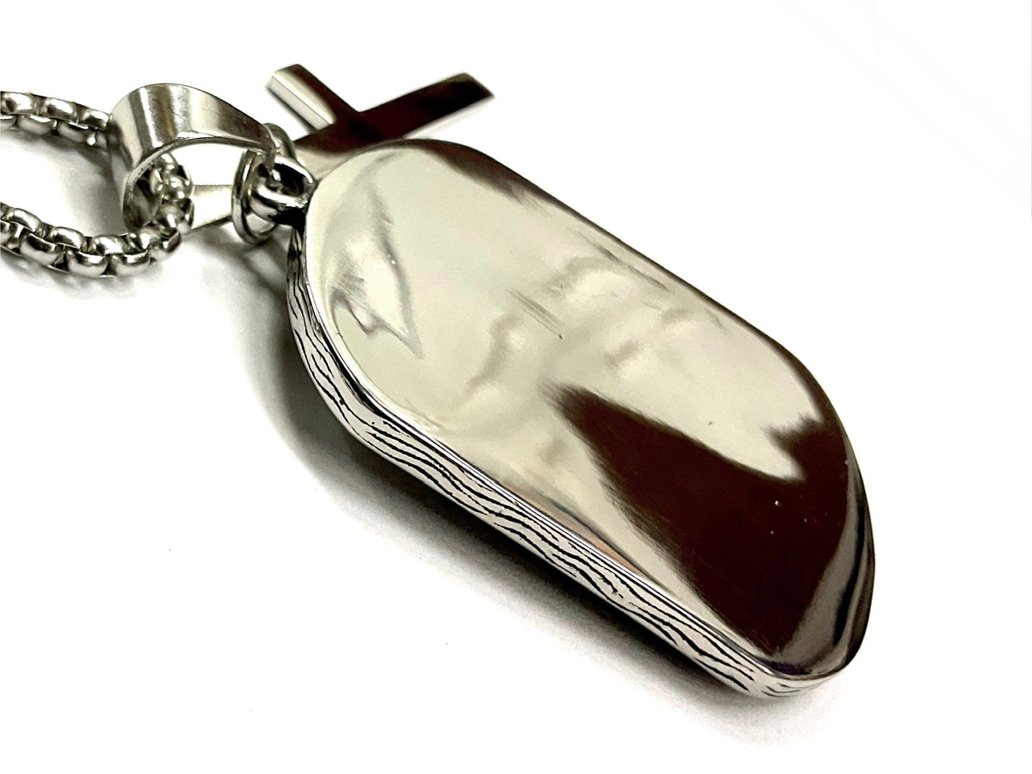 Western Mountain Eagle Dog Tag and Cross Necklace