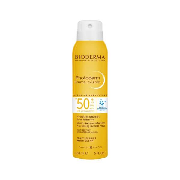 Bioderma Photoderm Sun Mist SPF50+ Sunscreen Spray for Active Outdoor Use - Non-Greasy, Photostable, Fragrance-Free
