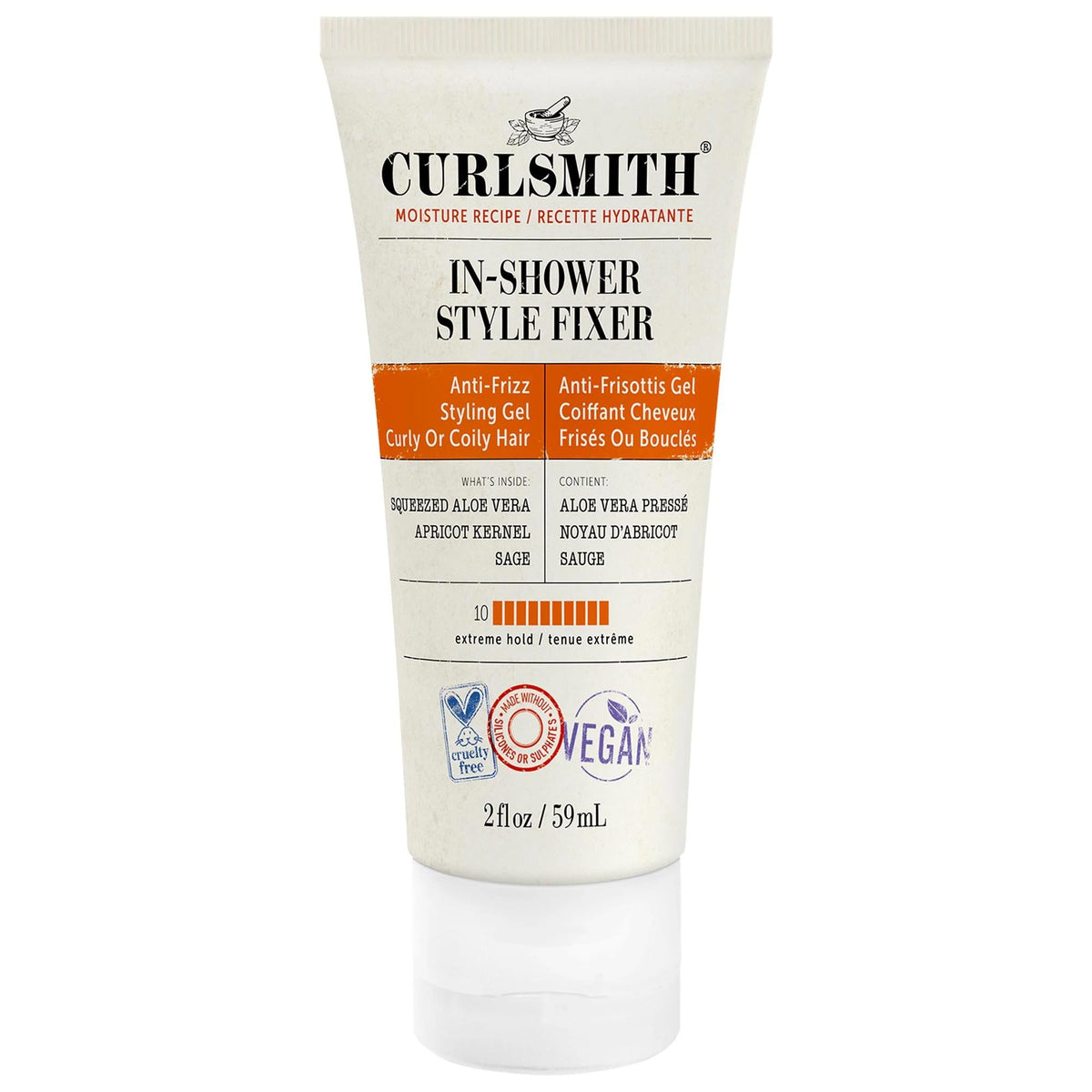 DevaCurl Mini In-Shower Style Fixer Curly Hair Gel - Extreme Hold, Humidity Protection, Vegan & Cruelty-Free Styling