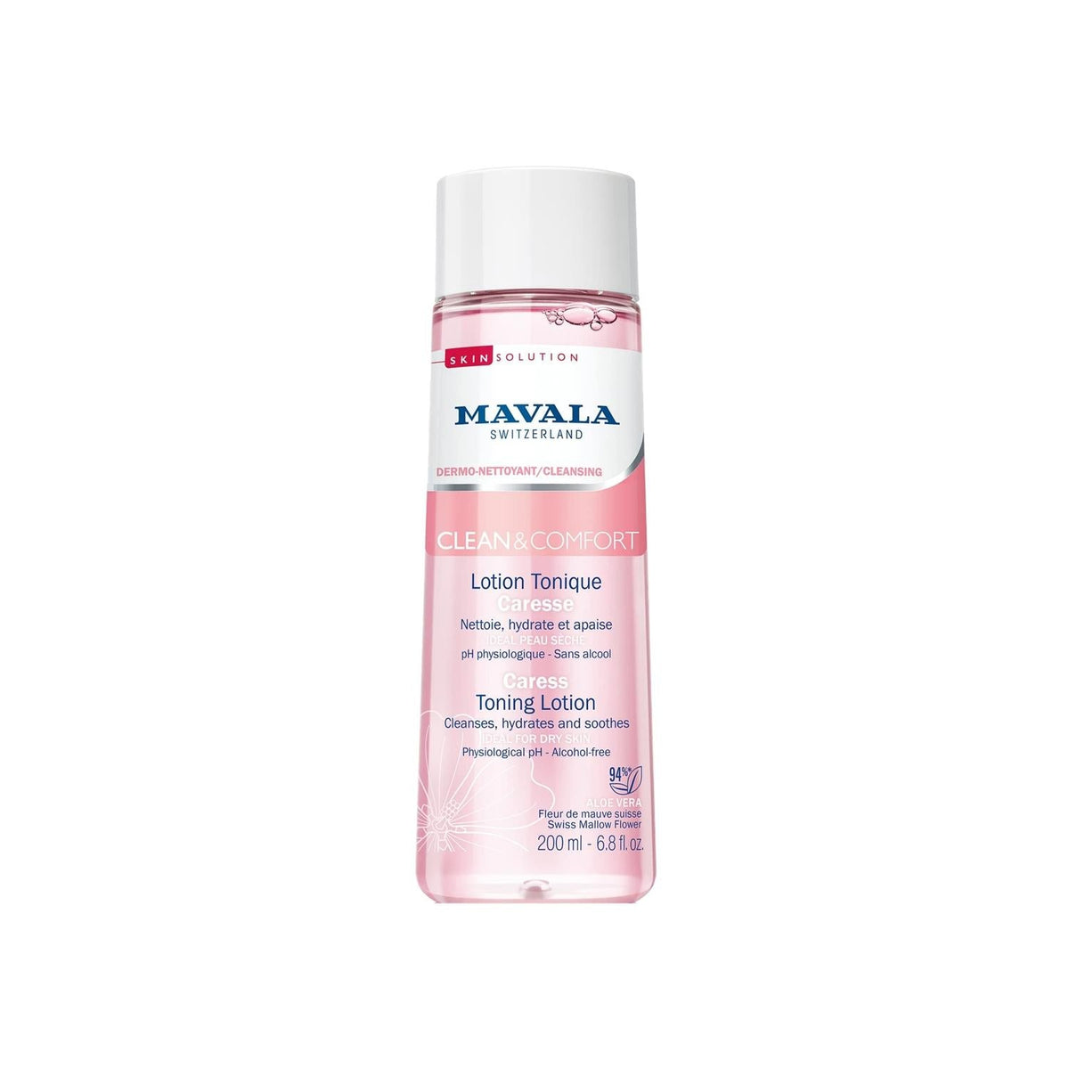 Mavala Clean & Comfort Toning Lotion for Soothing Skin - 200ml, Gentle Skincare for Comfort & Cleanliness