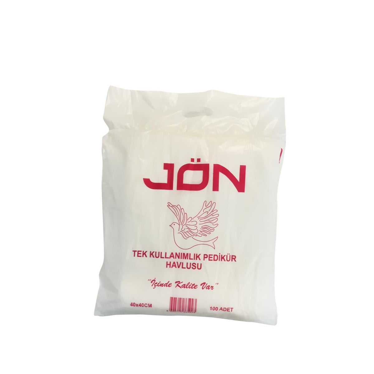 Jön Disposable Pedicure Towels 40x40cm 100 Pieces - Hygienic Salon Supplies for Professionals