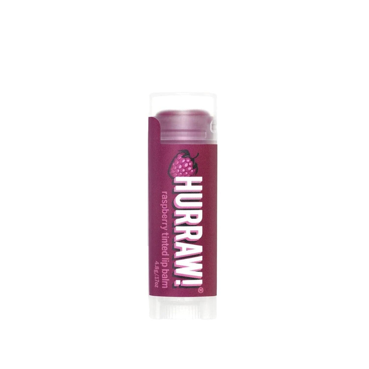 Hurraw Tinted Raspberry Lip Balm - Natural Moisturizing Lip Care with Subtle Color - 4.8g
