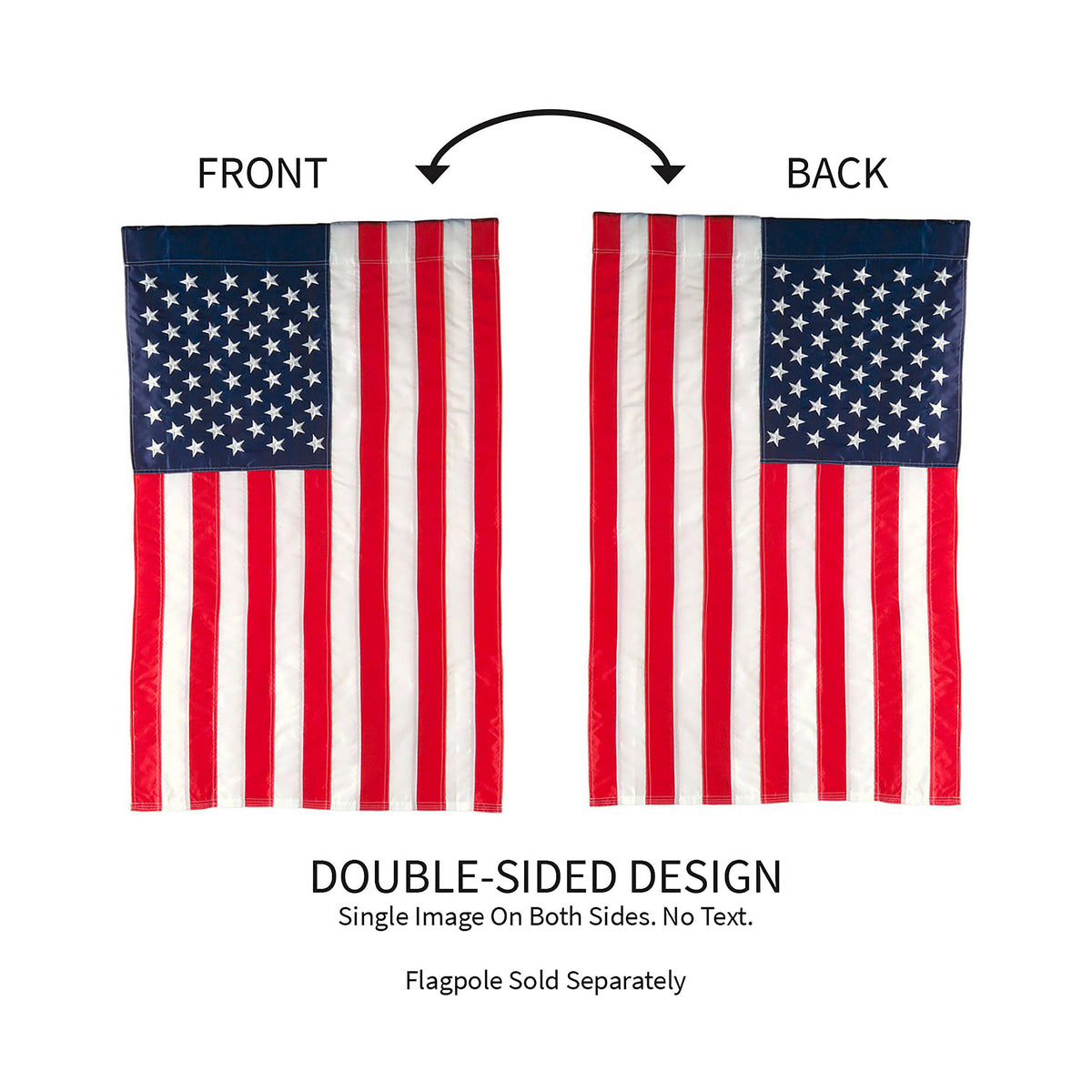 American Flag Garden Applique Flag