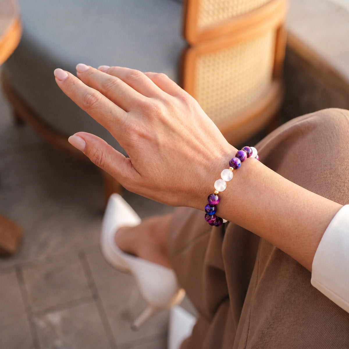 Cosmic Energy Amplifier - Galaxy Tiger’s Eye Bracelet