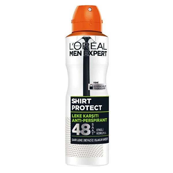 L'oréal Paris Men Expert Deodorant Shirt Protect Anti Perspirant - 48 Hour Protection, Anti-Stain, Alcohol-Free for Men