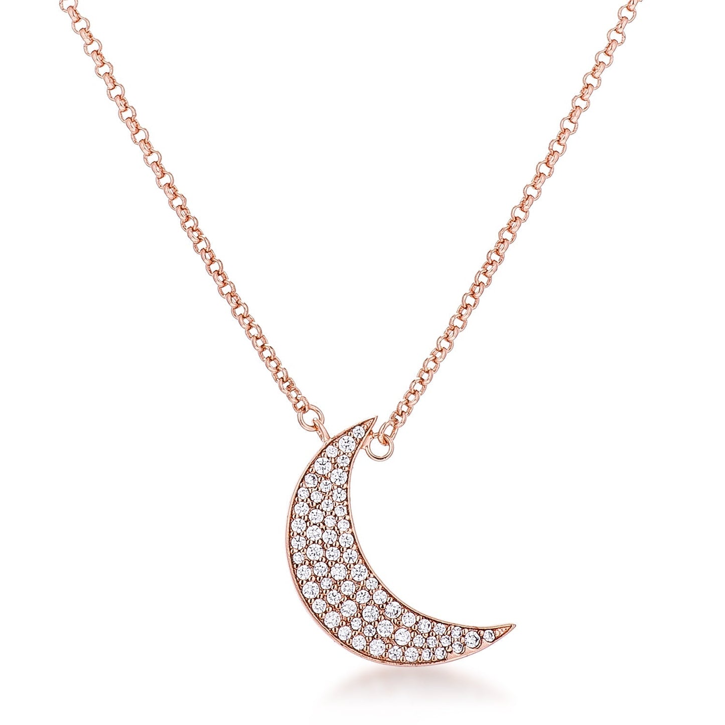 Avera To The Moon And Back Pendant Necklace In Gold Tone