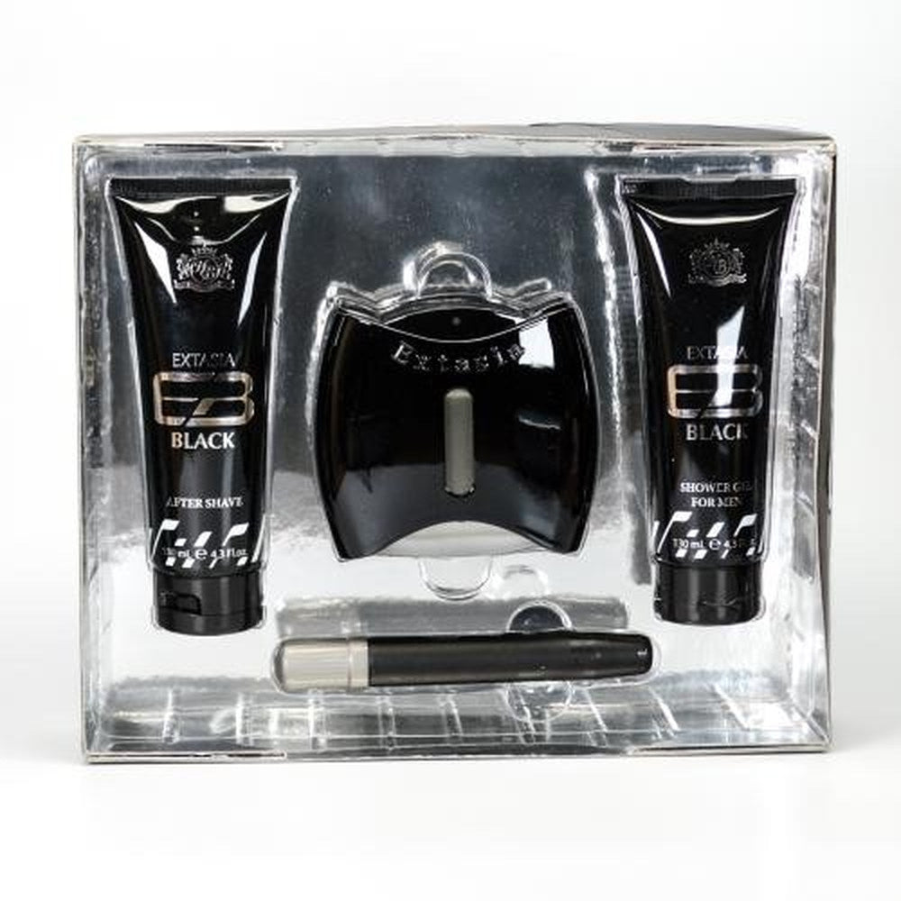 Gift/Set Extasia Black 4 Pcs. 3.3 Fl Perfume By New Brand For Men