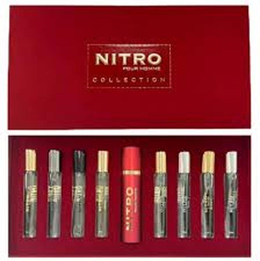 Dumont Nitro Collection 8Pc Set (8X10Ml)(Black Green Intense Platinum Red White Blue)Vial Case. Perfume By Dumont For Kid