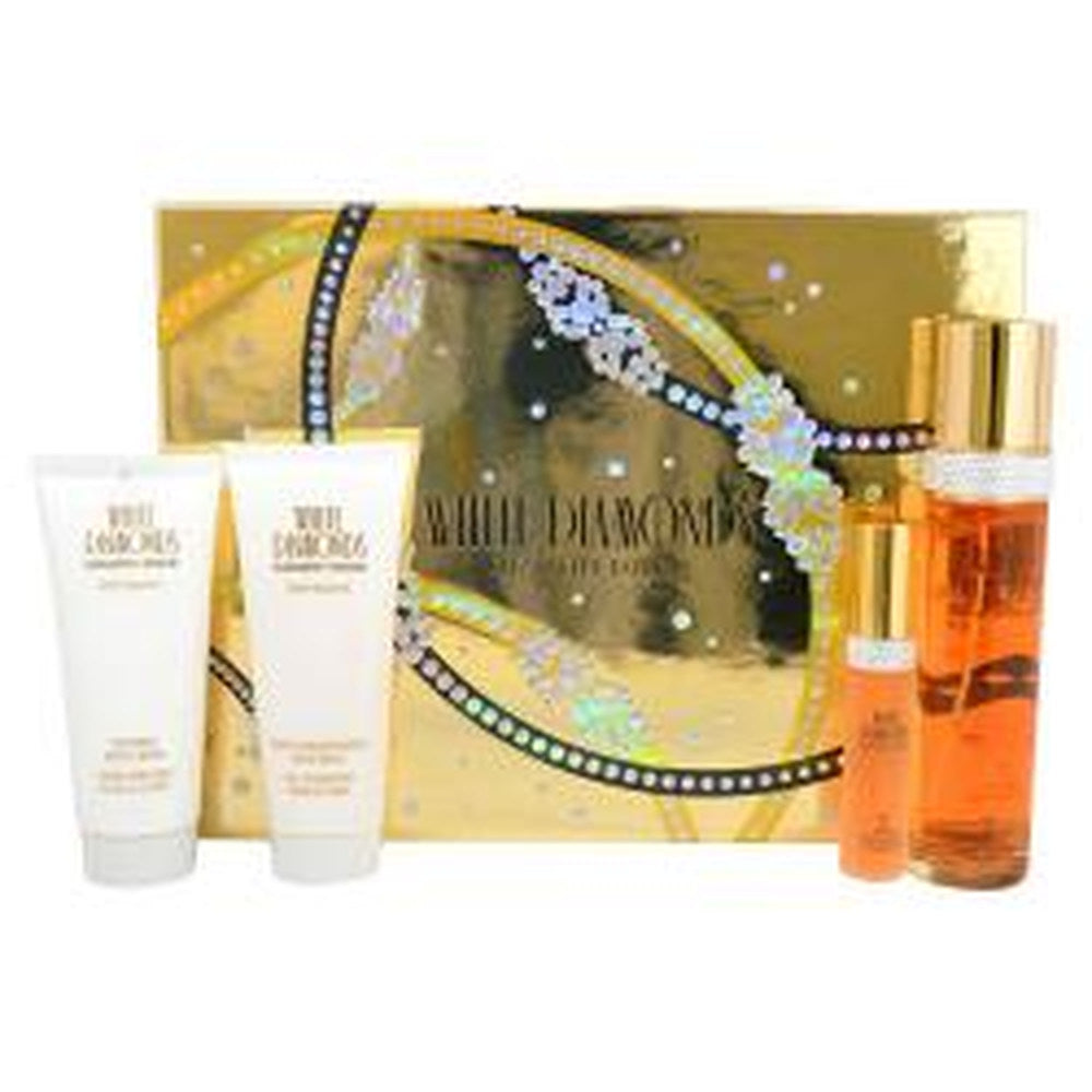 Gift/Set White Diamond 4 Pcs. 3.3 Fl Perfume By Elizabeth Taylor For Women