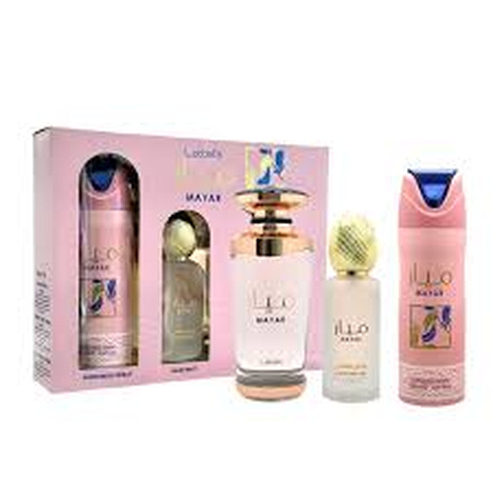 Lattafa Mayar 3 Pc Set 3.4 Edp Spray + 6.8 Deo Spray + Hair Mist For Women. Perfume By For