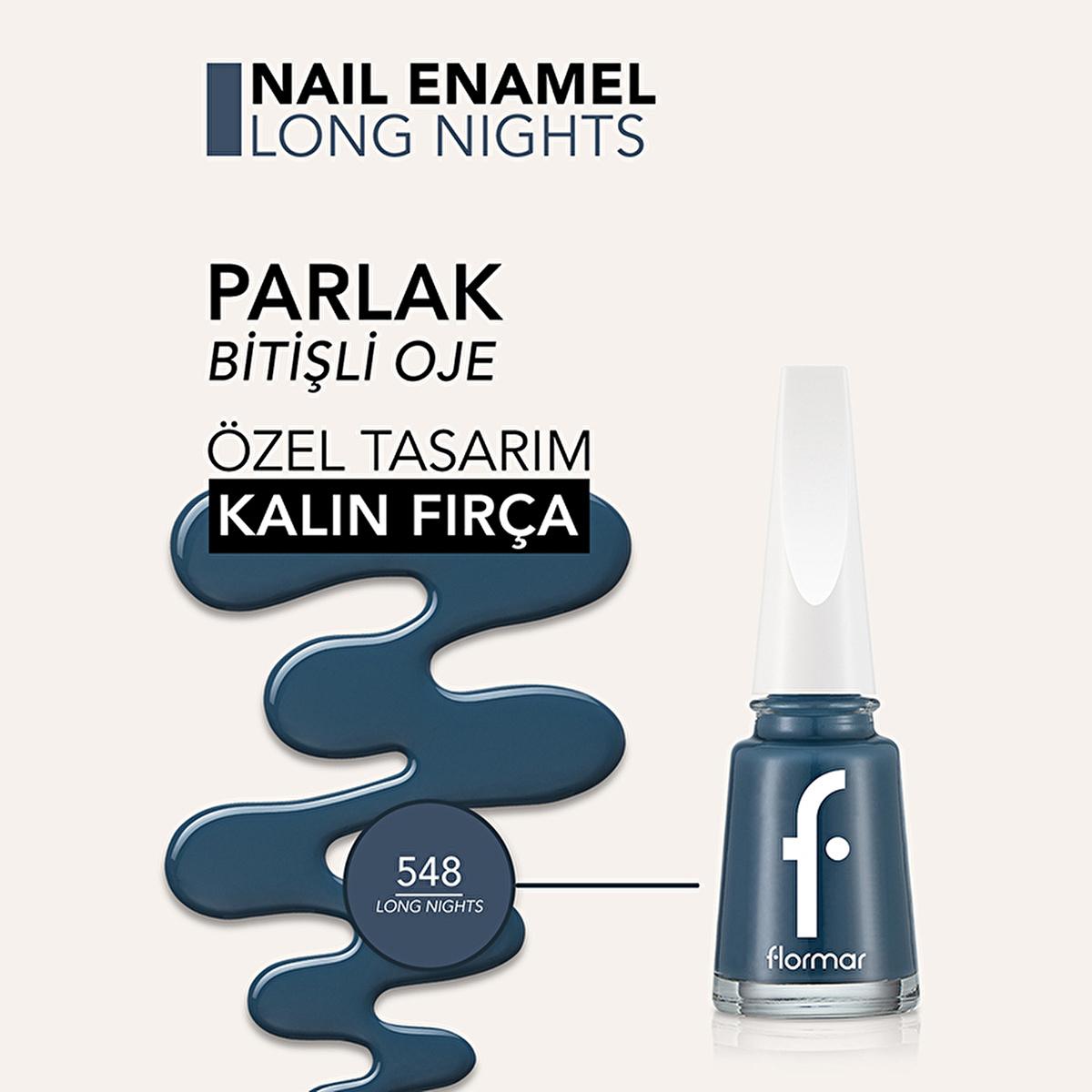 Flormar Nail Enamel Highly Pigmented Nail Polish - Long Lasting & Nourishing Nail Polish
