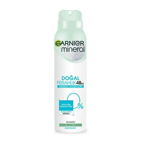 Garnier Natural Freshness Mineral Deodorant Spray - 48 Hour Protection, Alcohol-Free, Sensitive Skin Friendly