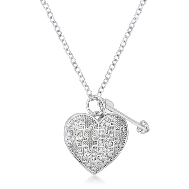 Avera .12 Ct Heart and Arrow Pendant with Cubic Zirconia