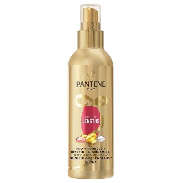 Pantene Infinite Lengths Hair Spray - Biotin & Niacinamide Enriched, Strengthens Dry & Damaged Hair, 6.76 fl oz