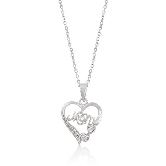 Avera #1 Mom Heart Pendant In Sterling Silver