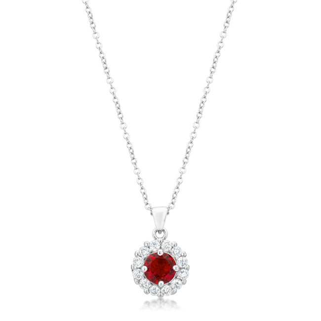 Avera Bella Bridal Pendant Necklace In Sterling Silver