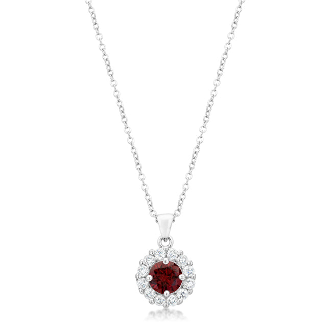 Avera Bella Bridal Pendant Necklace In Sterling Silver