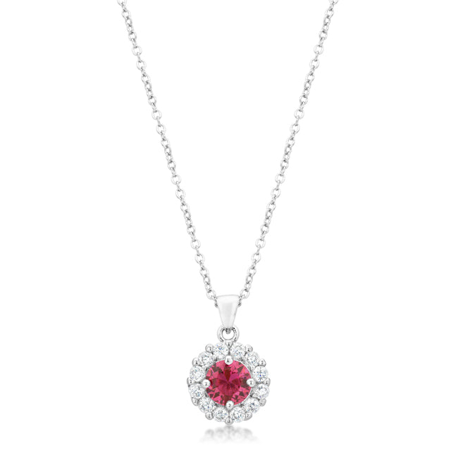 Avera Bella Bridal Pendant Necklace In Sterling Silver