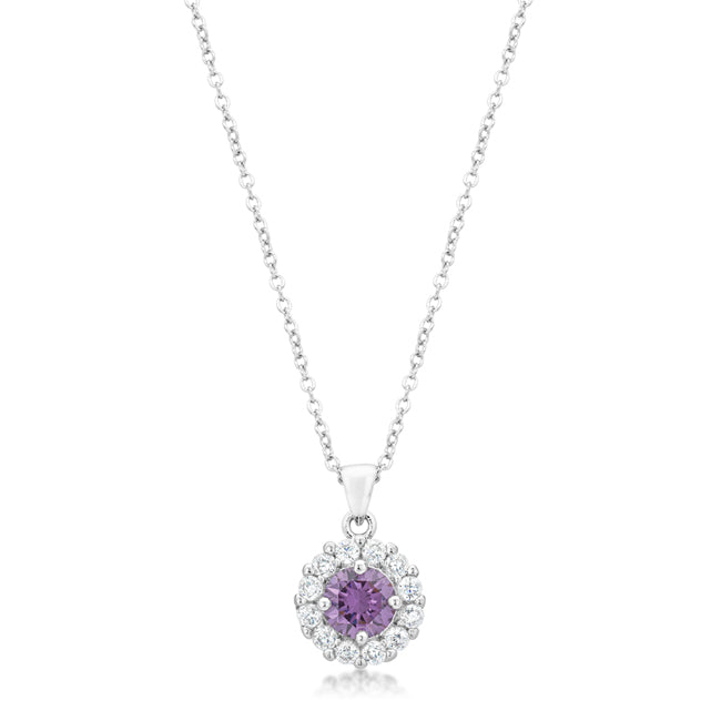 Avera Bella Bridal Pendant Necklace In Sterling Silver
