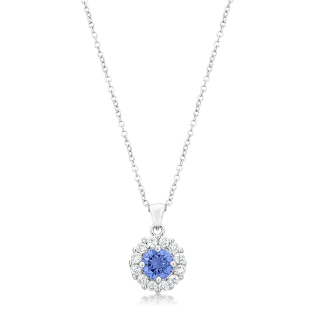 Avera Bella Bridal Pendant Necklace In Sterling Silver