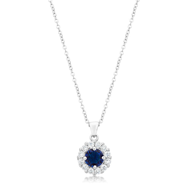 Avera Bella Bridal Pendant Necklace In Sterling Silver