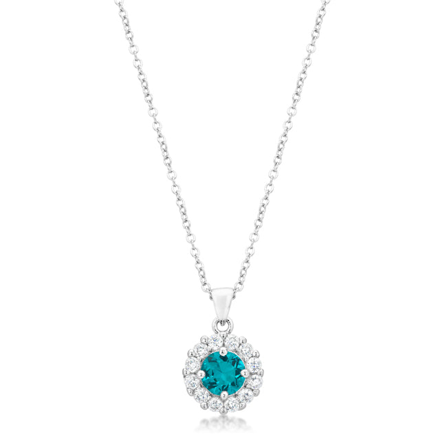 Avera Bella Bridal Pendant Necklace In Sterling Silver