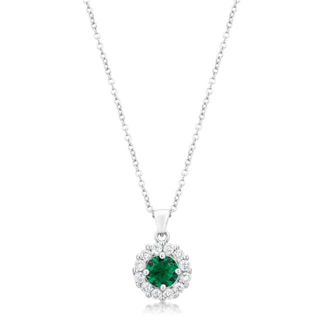 Avera Bella Bridal Pendant Necklace In Sterling Silver