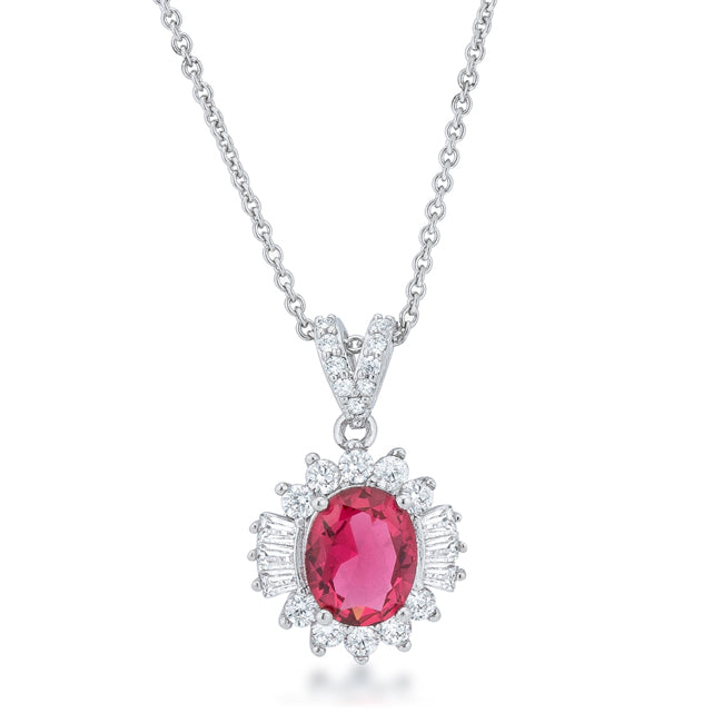 Avera Chrisalee 3.2ct Cubic Zirconia Classic Drop Necklace