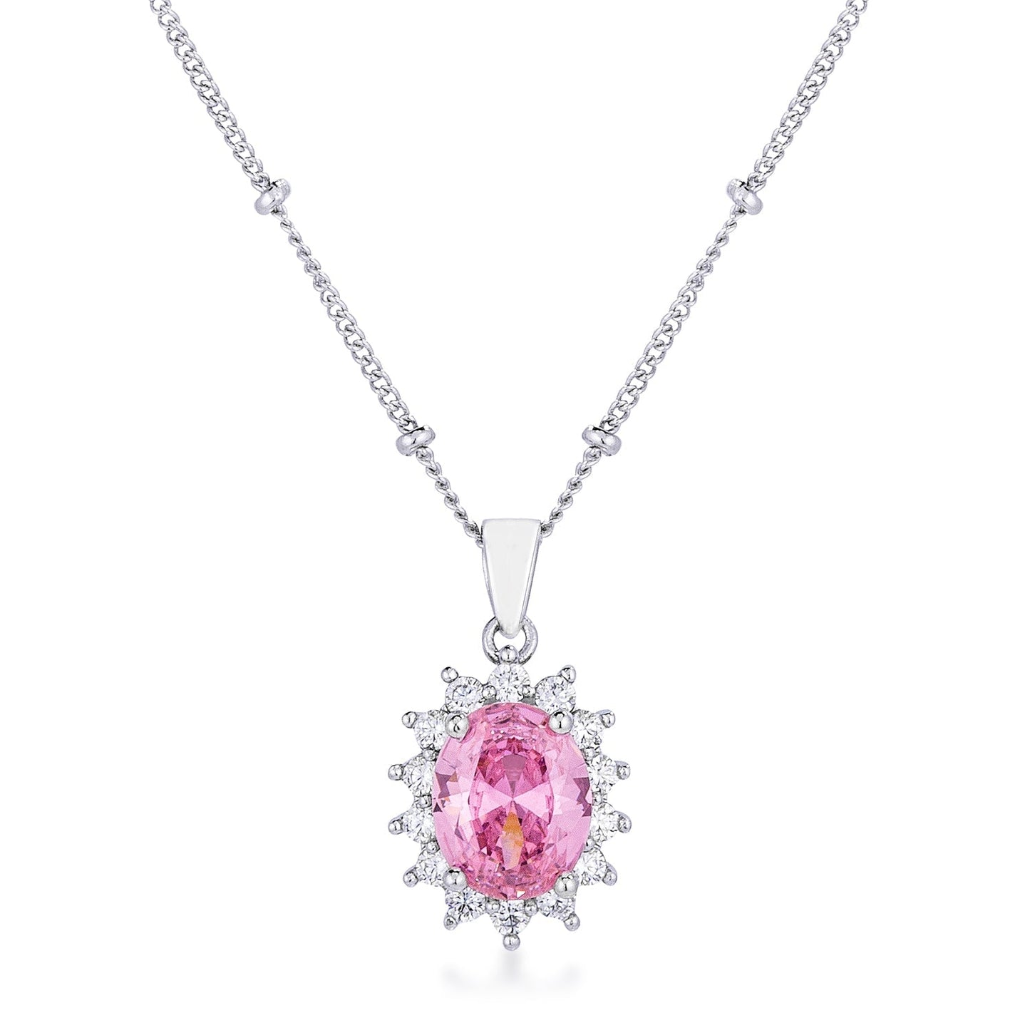 Avera Petite Royal Oval Pendant Necklace in Black