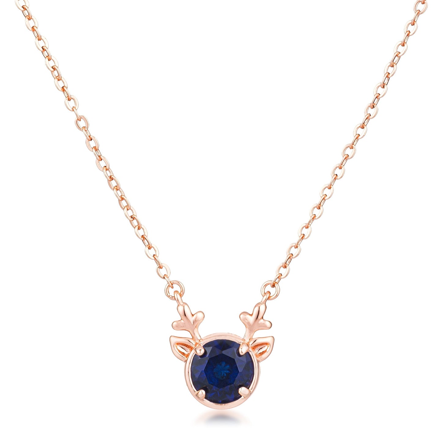 Avera Reversible Cubic Zirconia Reindeer Pendant Necklace