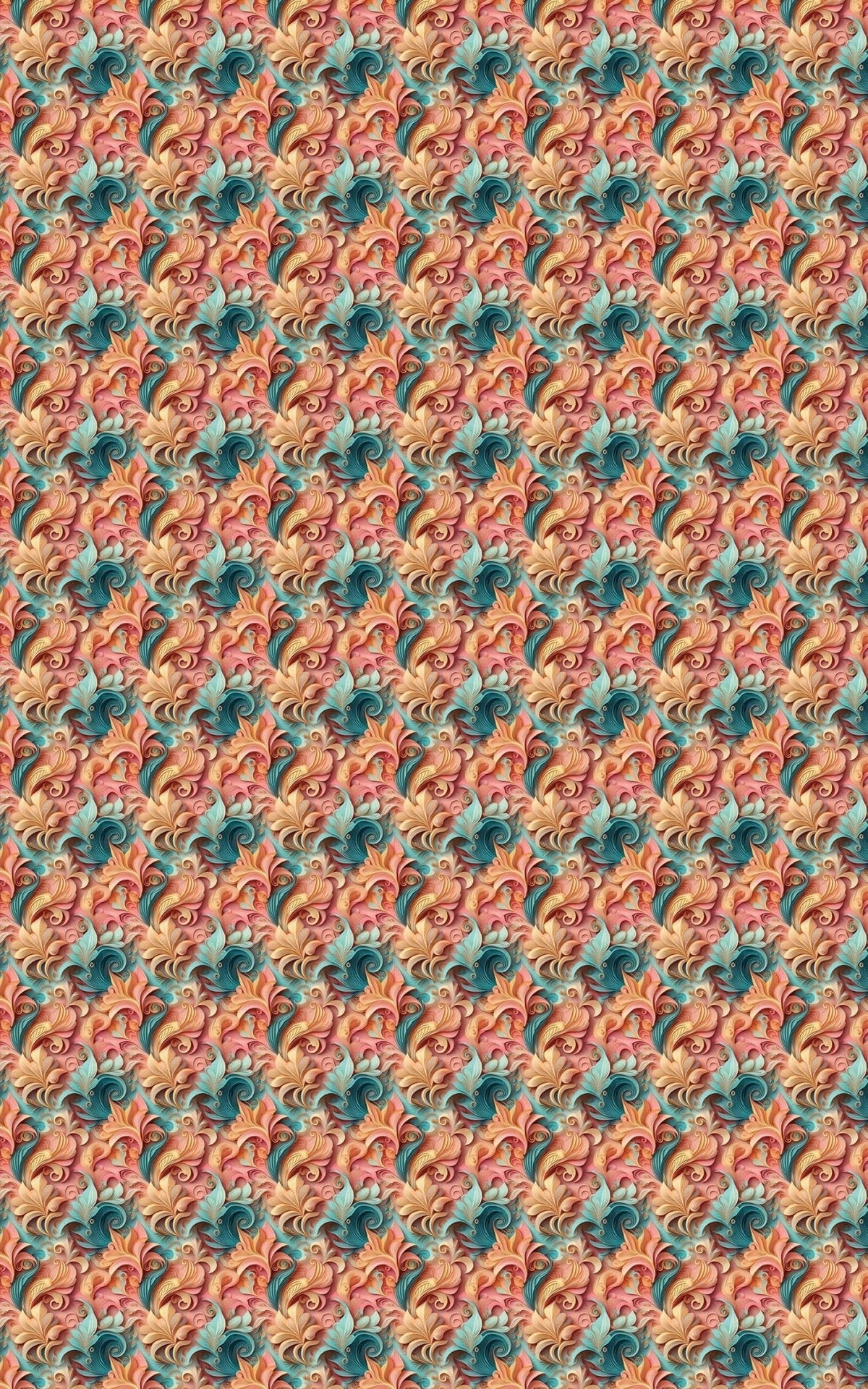 Terracotta Baroque Wrapping Paper
