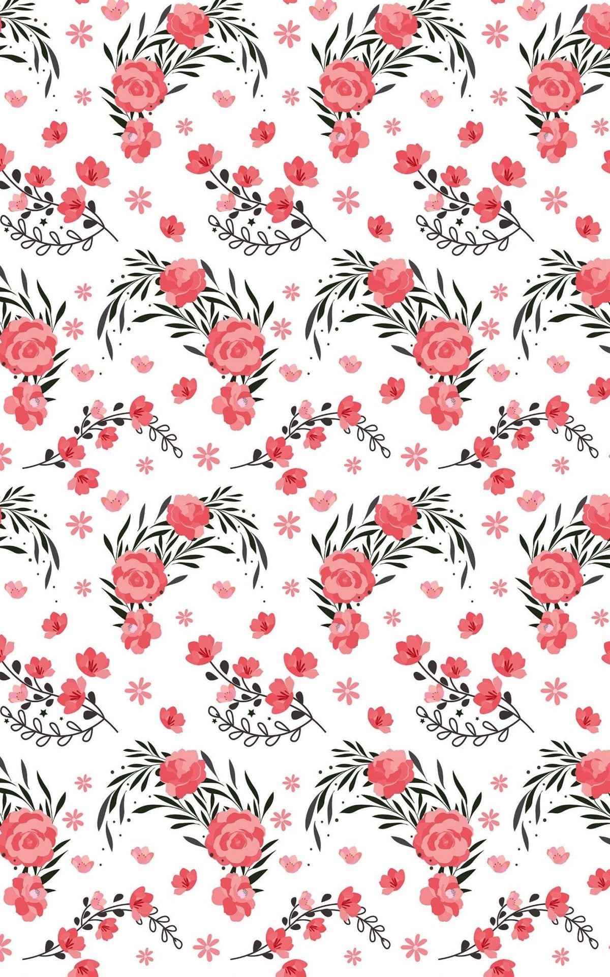 Red Flower Power Wrapping Paper