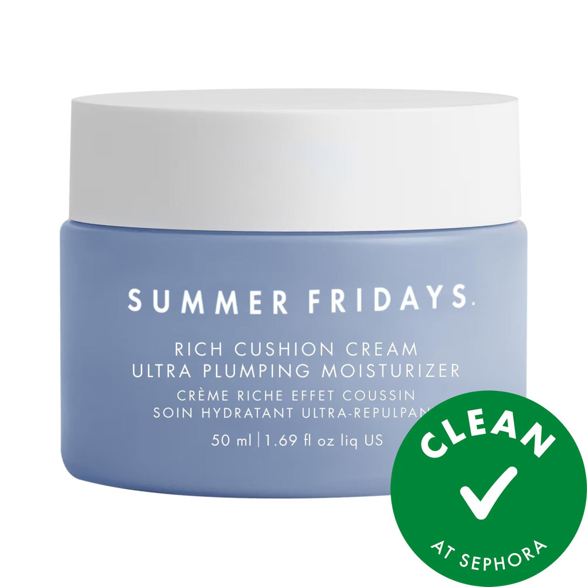 Rich Cushion: Ultra Plumping Moisturizer - Hydrating Cream for Dry, Sensitive Skin | Vegan & Cruelty-Free, 24 Hour Hydration