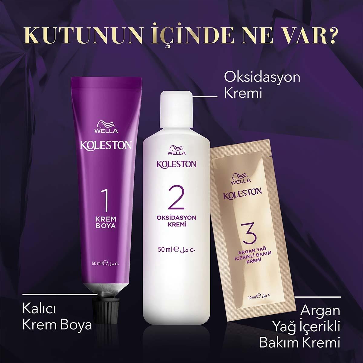 Wella Koleston Intense Hair Dye - Long-Lasting Color with Argan Oil & Moisturizers